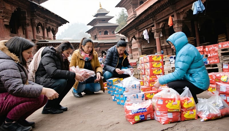 People sharing and borrowing items through Borrow Nepal's platform People sharing and borrowing items through Borrow Nepal's platform